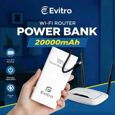 WiFi Router Power Bank (8–10Hrs Backup)
